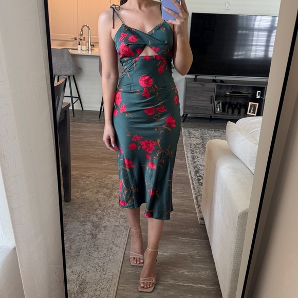 Hello Molly Green Floral Dress - Picture 14 of 16